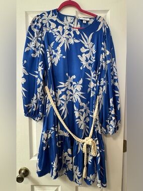 Alexis x Target Blue Floral Printed Dress with Rope Belt